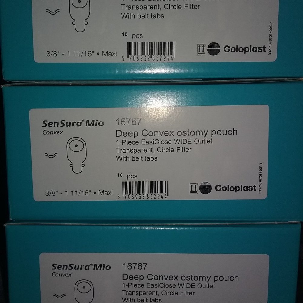 Coloplast Sensuro Mio Deep Convex ostomy pouch, 16767